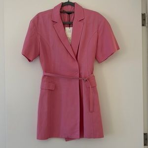NWT zara pink shirt dress